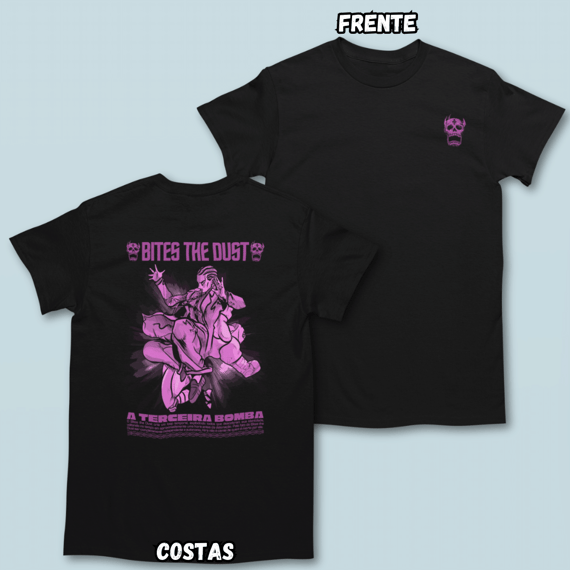 Camiseta Bites Rosa Frente Costas