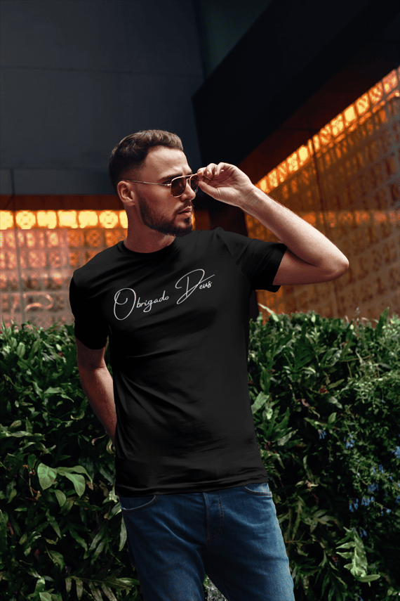 Camiseta Masculina - Obrigado Deus