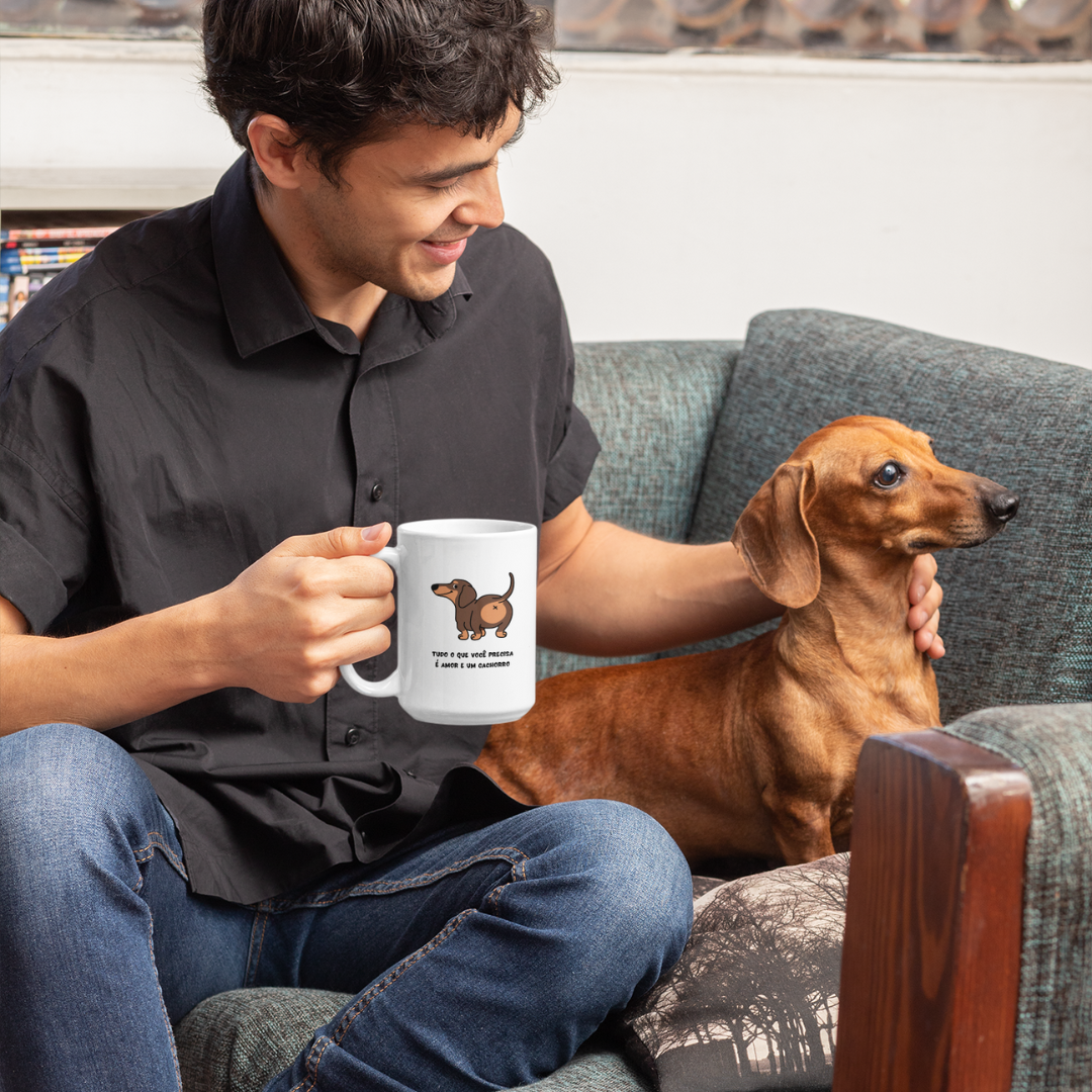 Caneca: Amor e um cachorro