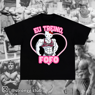 Nome do produto Camiseta Hello Kitty Bombada  (Eu , treino fofo)