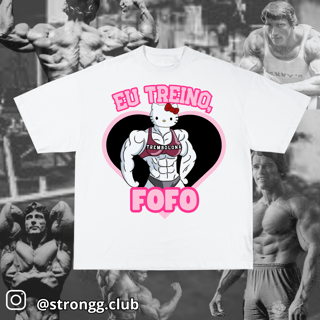 Nome do produto Camiseta Hello Kitty Bombada  (Eu , treino fofo)