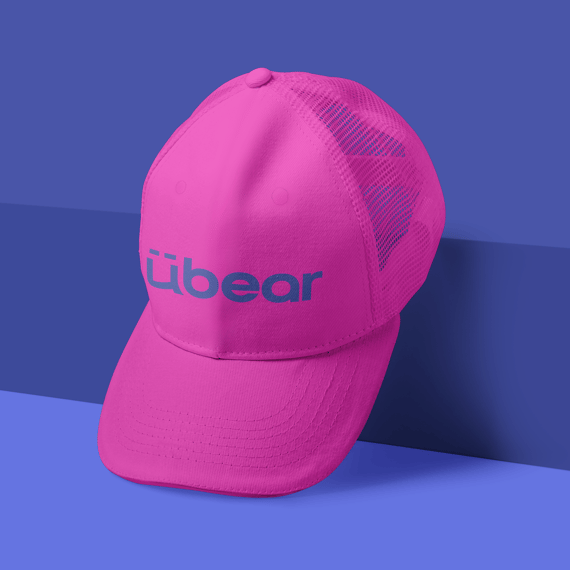 ÜBEAR - BONÉ AMERICANO COM TELA ROSA