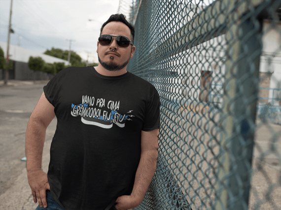 Vamo Pra Cima Grêmio! Fiu, fiu Plus Size - Escura
