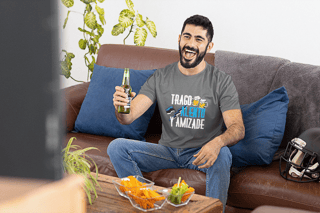 Nome do produto Camiseta Trago Alento y Amizade - Escura