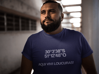 Nome do produto Coordenadas do Olímpico: Aqui vivi loucuras! Plus Size - Escura