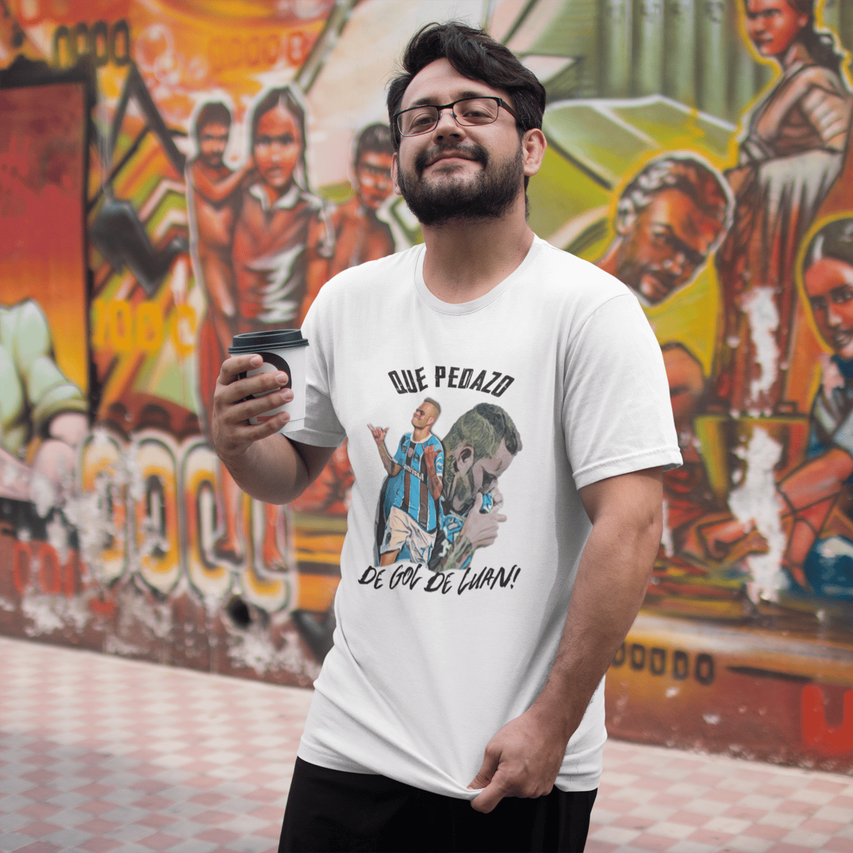 Nome do produto: Camiseta Que Pedazo de Gol - Estampa Escura
