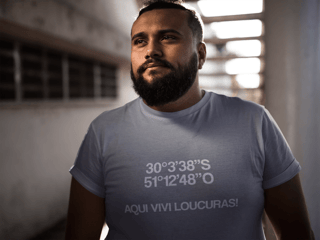 Nome do produto Coordenadas do Olímpico: Aqui vivi loucuras! Plus Size - Escura