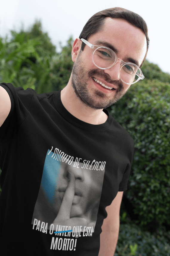 Camiseta Casual 1 minuto de silêncio - Estampa Clara