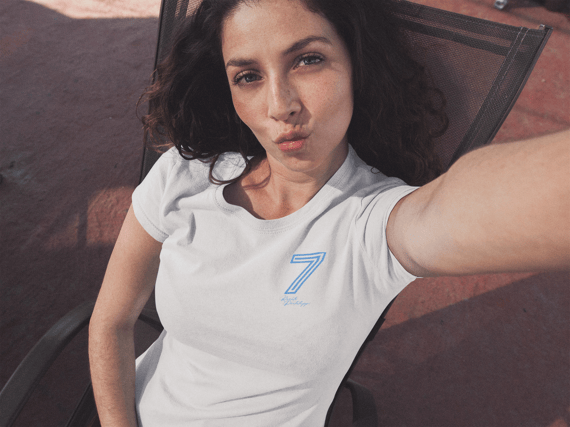 Baby Look 7 Renato - Estampa Azul