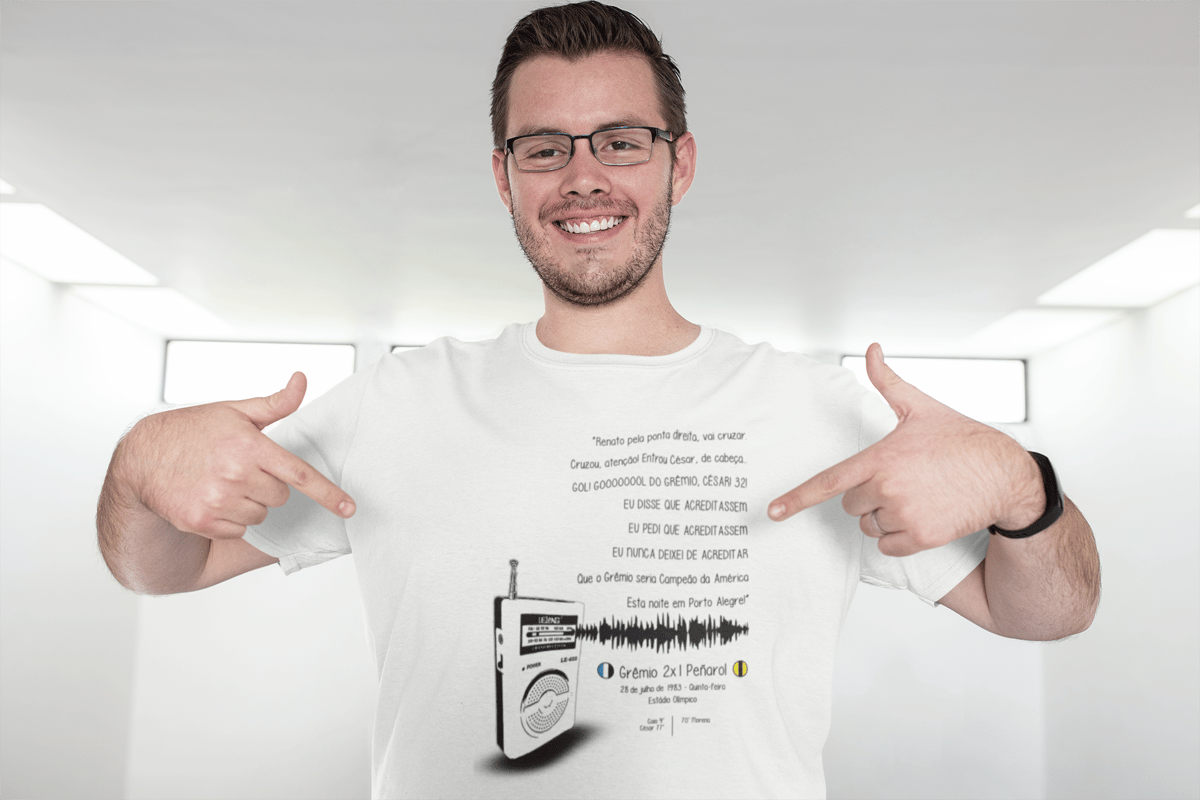 Nome do produto: Camiseta Eu Pedi Que Acreditassem