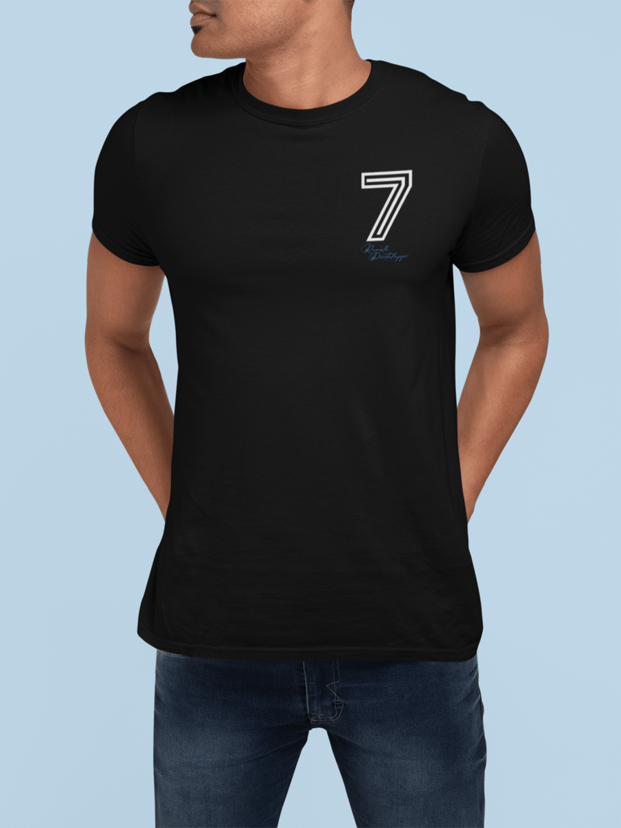 Nome do produto: Camiseta 7 Renato - Estampa Branca e Azul
