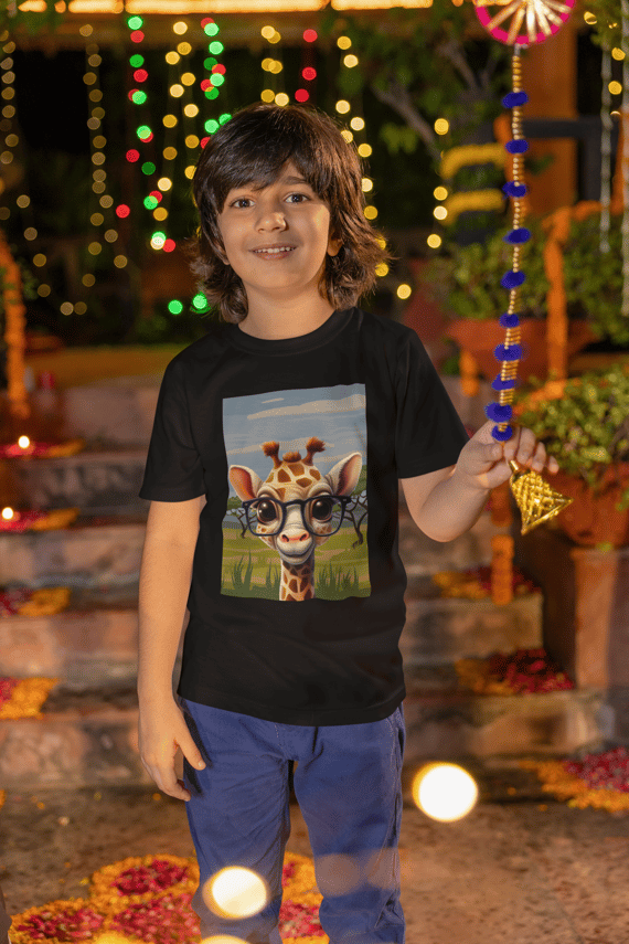 Camiseta Girafinha de óculos