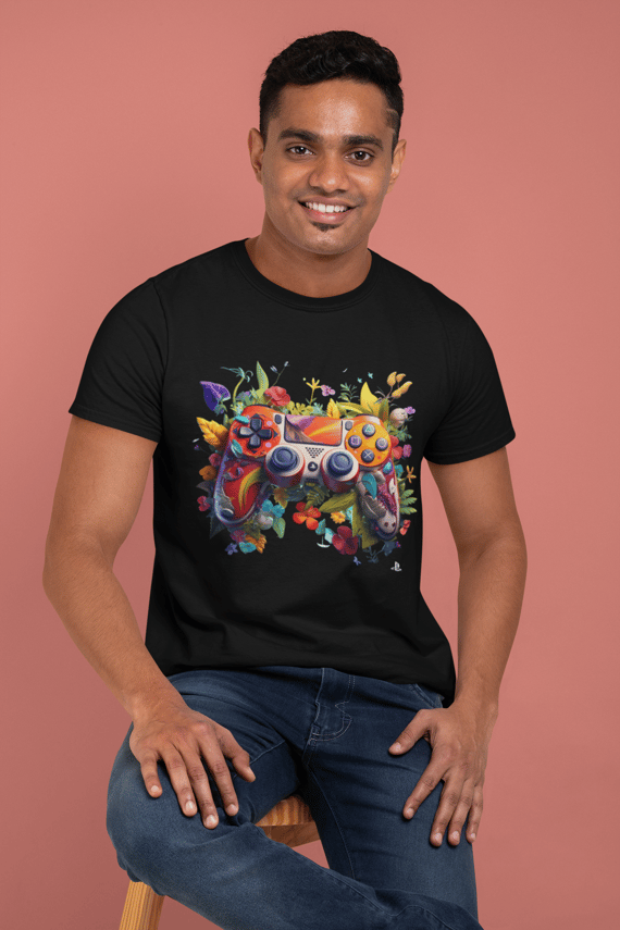 Controle Video Game com Flores