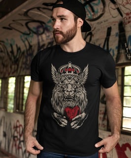 Camiseta Printfull King Lion