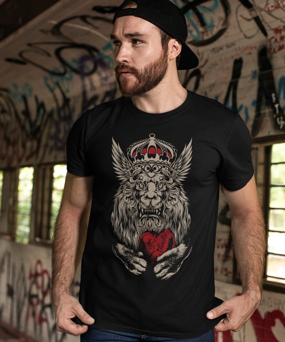 Camiseta Printfull King Lion