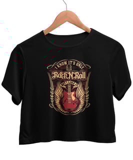 Nome do produto Cropped Printfull I Know It's only Rock'n'roll 
