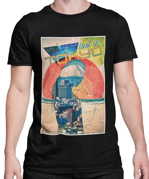 Camiseta Printfull Lost in tokyo
