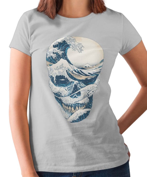 Baby Long Printfull The Great Wave of Skull