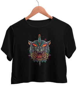 Nome do produto Cropped Printfull Stabbed Wolf