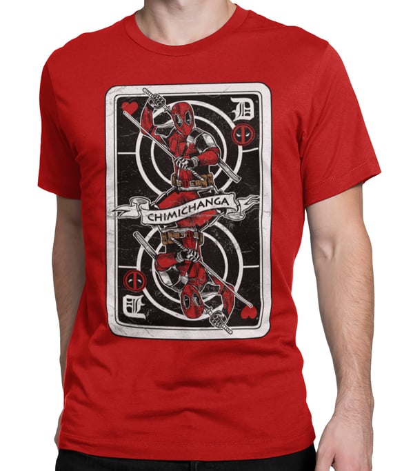 Camiseta Printfull Deadpool Card