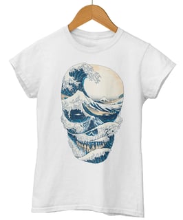 Nome do produto Baby Long Printfull The Great Wave of Skull