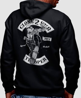 Nome do produto Blusa de Moletom Unissex com zíper Printfull Clone SK8 Trooper