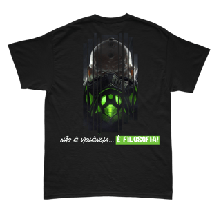 Nome do produto Camiseta Urgot Não é Violência... É Filosofia - Preta