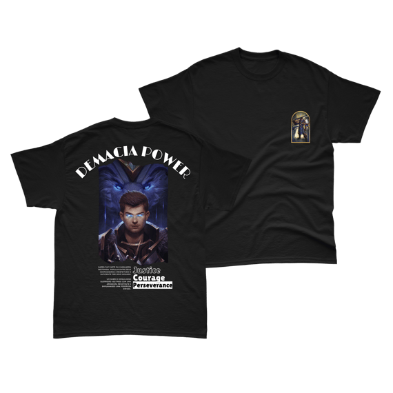 Camiseta Garen Demacia Power Preta