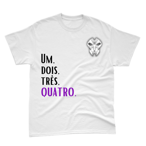 Camiseta Jhin Branca - Um, Dois, Três, Quatro.