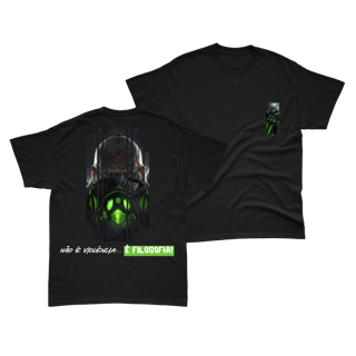Camiseta Urgot Não é Violência... É Filosofia - Preta