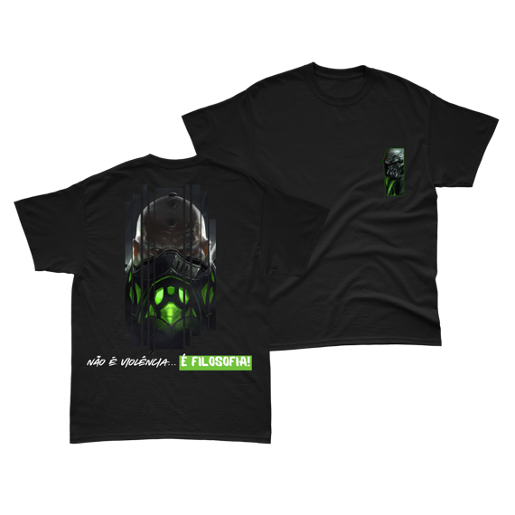 Camiseta Urgot Não é Violência... É Filosofia - Preta