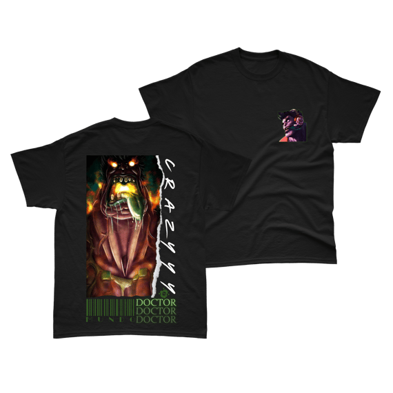 Camiseta Dr Mundo Crazyyy Preta