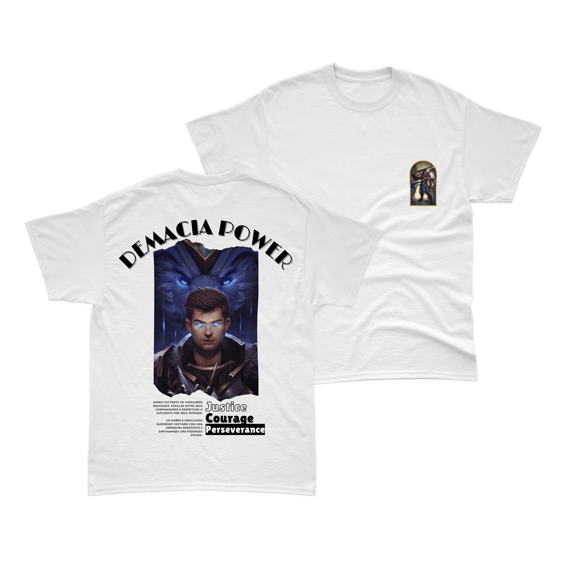 Camiseta Garen Demacia Power Branca