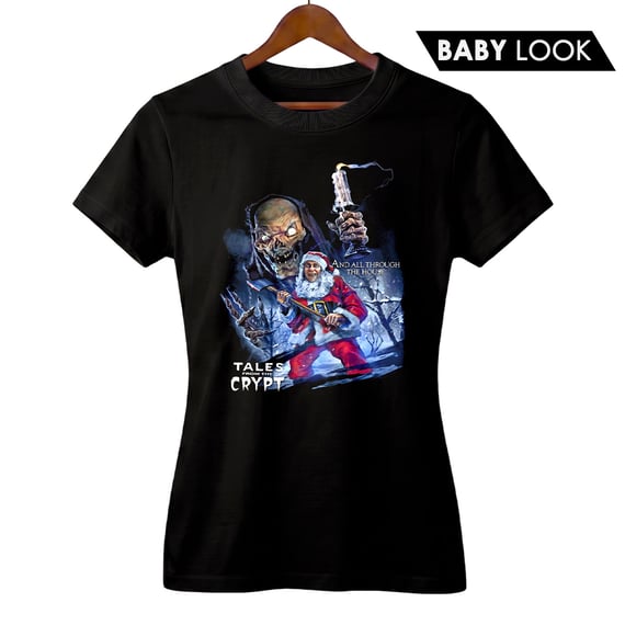 Baby Look Feminina Contos da Cripta | Terror na Noite de Natal | Série de Terror