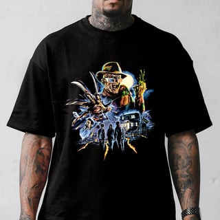 Nome do produto Camiseta Plus Size A Hora do Pesadelo 6 | Freddy em 3D | Filme de Terror