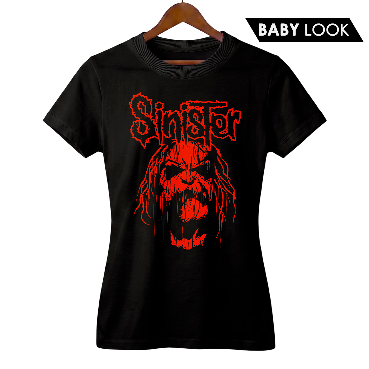 Baby Look Feminina A Entidade + Banda Slipknot | Rock Horror