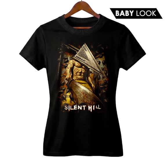Baby Look Feminina Silent Hill | Pesadelo de Pyramid Head | Jogo de Terror
