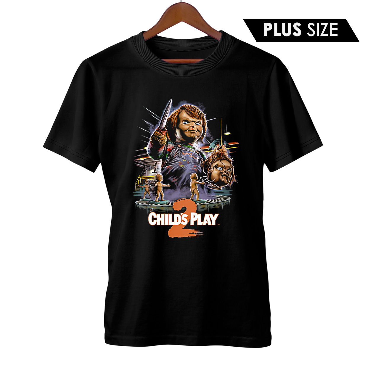 Camiseta Plus Size Brinquedo Assassino 2 | Chucky | Filme de Terror
