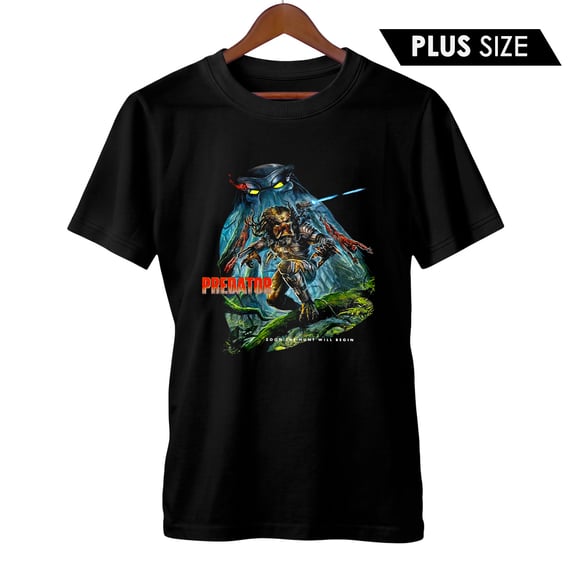 Camiseta Plus Size O Predador | A Caçada Começou | Filme de Ficção Científica
