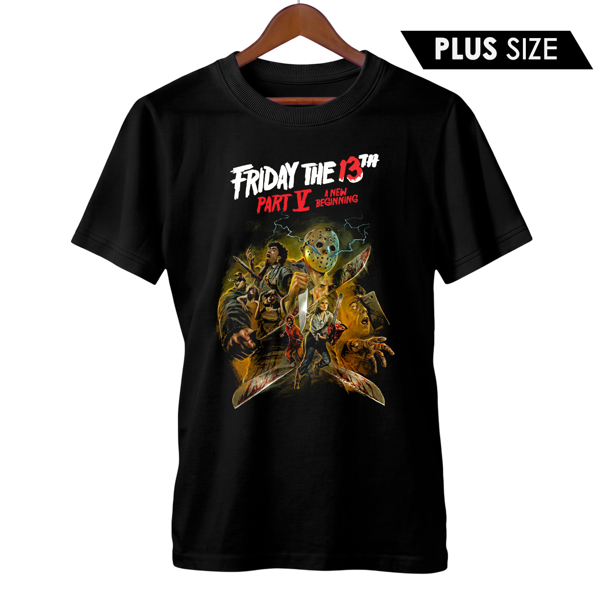 Camiseta Plus Size Sexta-Feira 13 - Parte 5 | Um Novo Começo | Filme de Terror
