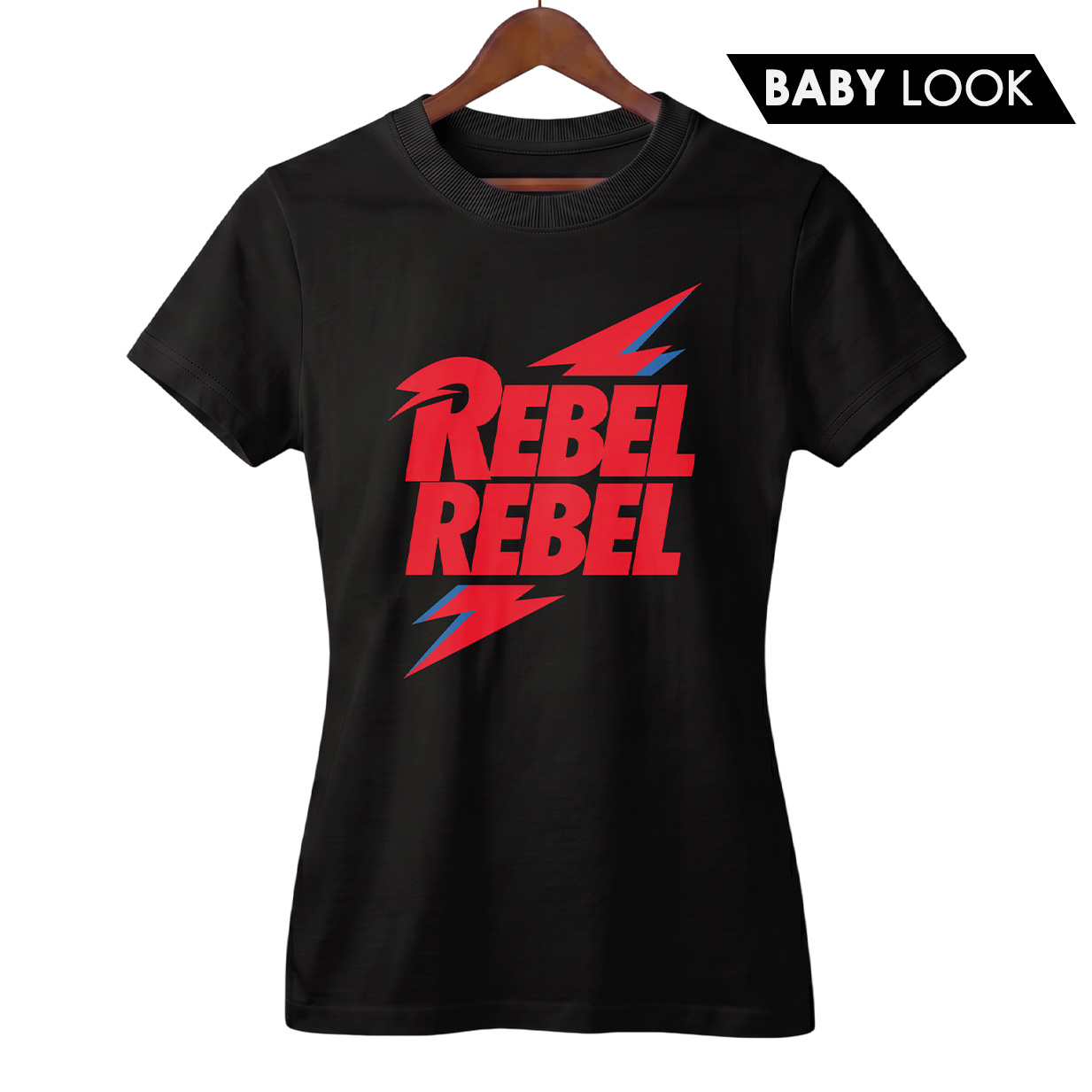 Baby Look Feminina Rebel Rebel | David Bowie | Rock