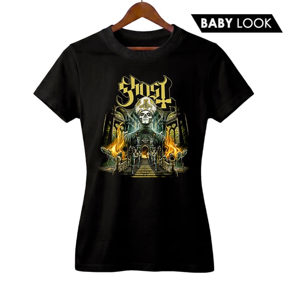 Baby Look Feminina Ghost | Santuário | Rock