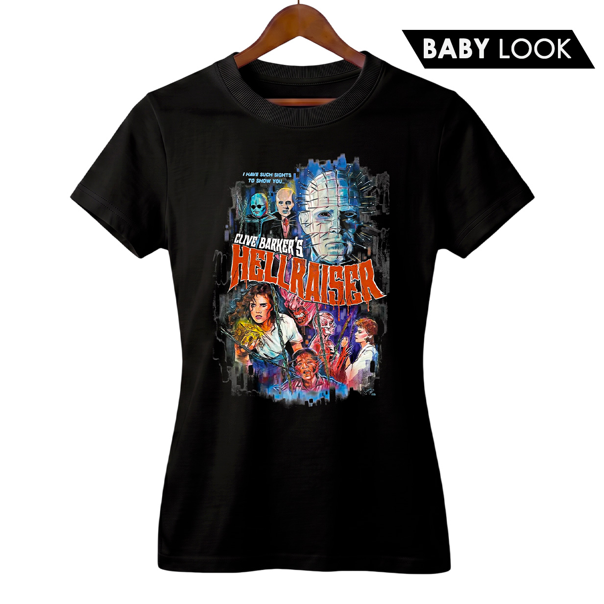 Baby Look Feminina Hellraiser | Pinhead e os Cenobitas | Filme de Terror