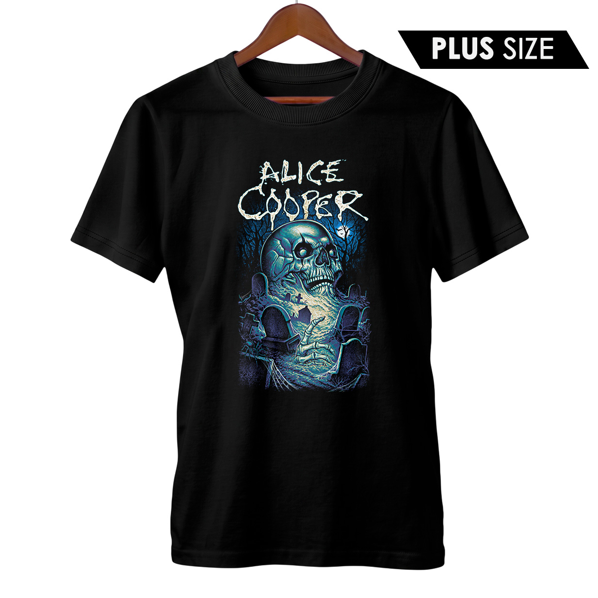 Camiseta Plus Size Alice Cooper | Teatro dos Mortos | Rock