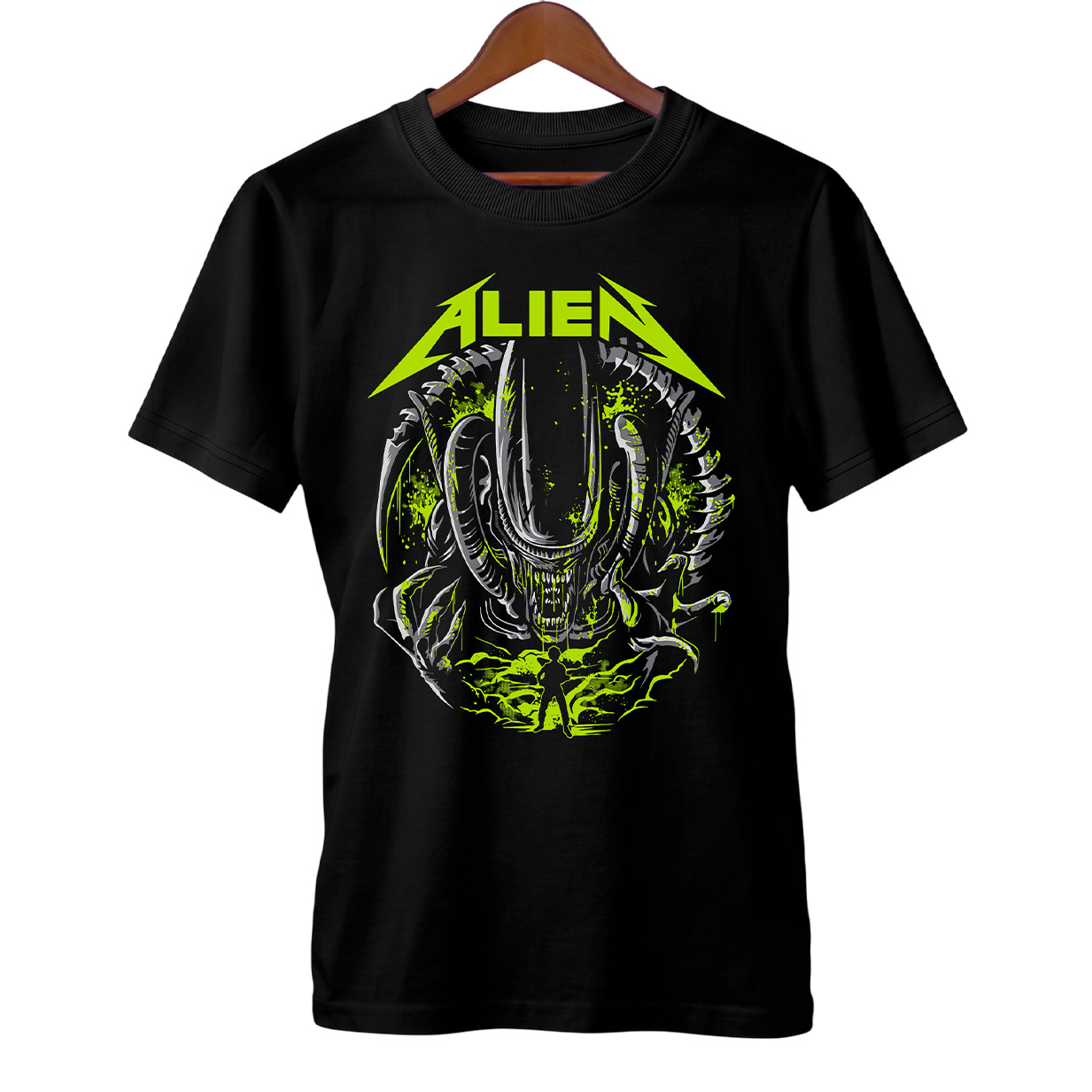 Camiseta Alien + Banda Metallica | Rock Horror