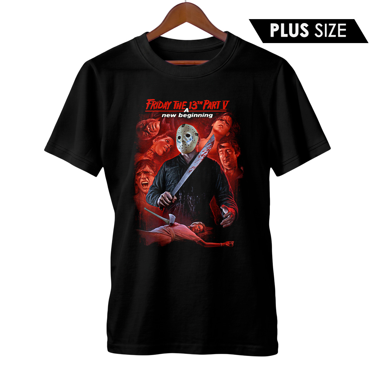 Camiseta Plus Size Sexta-Feira 13 Parte 5: Um Novo Começo Estampa Filme Terror