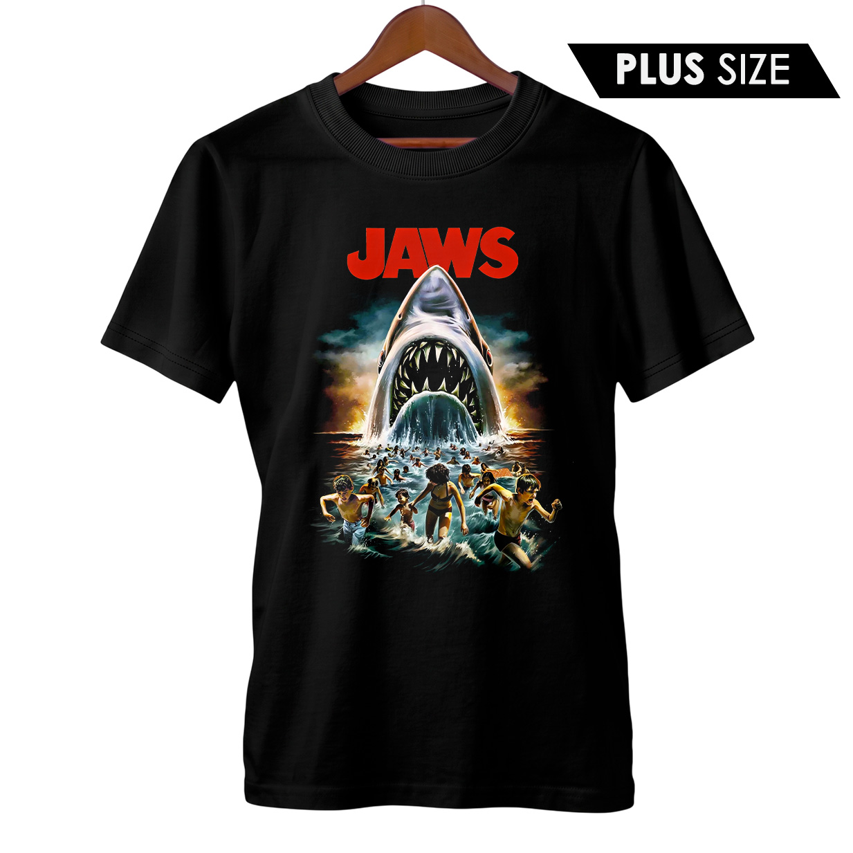 Camiseta Plus Size Tubarão | Terror na Praia | Filme de Terror