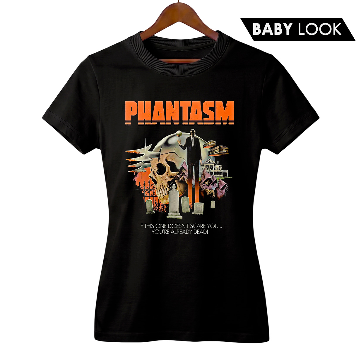 Camiseta Feminina Fantasma | Entre Túmulos e Pesadelos | Filme de Terror