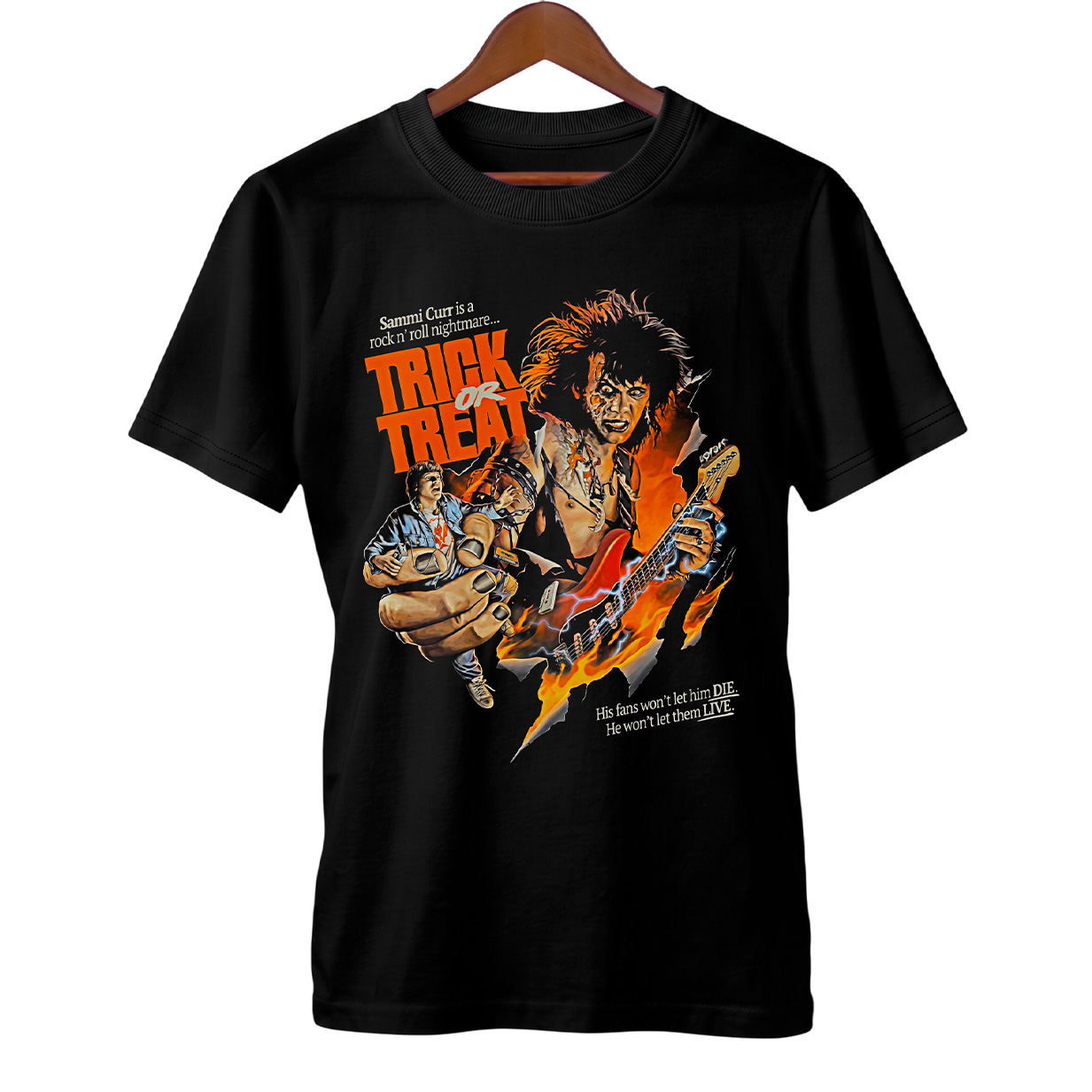 Camiseta Heavy Metal do Horror - Trick or Treat | Pesadelo Rock ’n’ Roll | Filme de Terror