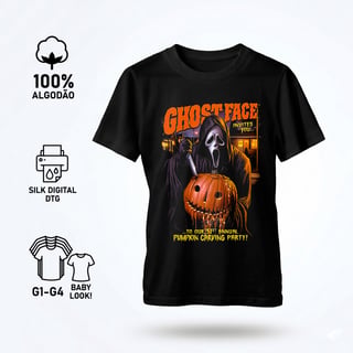 Nome do produto Camiseta Ghostface Pânico Estampa Filme Terror